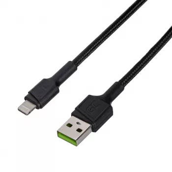 Cable Lightning Green Cell KABGC24 0,3 m negro