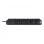Regleta de enchufes IP44 6 tomas negro 2 m H07RN-F 3G1,5 (1159970)