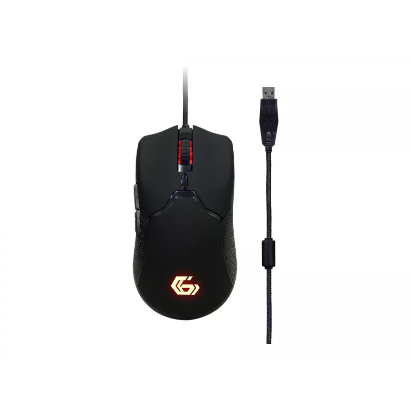 Gembird GGS-UMGL4-01 Phantom kit gaming 4 en 1 retroiluminado (teclado, ratón, auriculares, alfombrilla de ratón), con cable USB, distribución US, negro