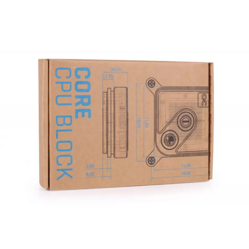 Alphacool Core 1 Black 13443 bloque de agua para CPU, socket 1700/1851/AM4/AM5, negro