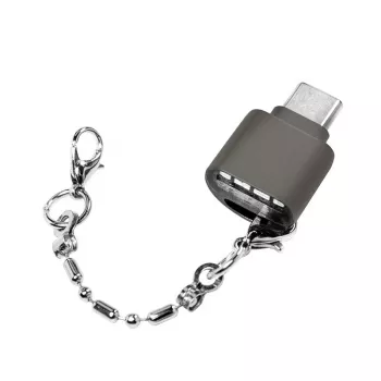 Lector de tarjetas microSD a USB-C con llavero