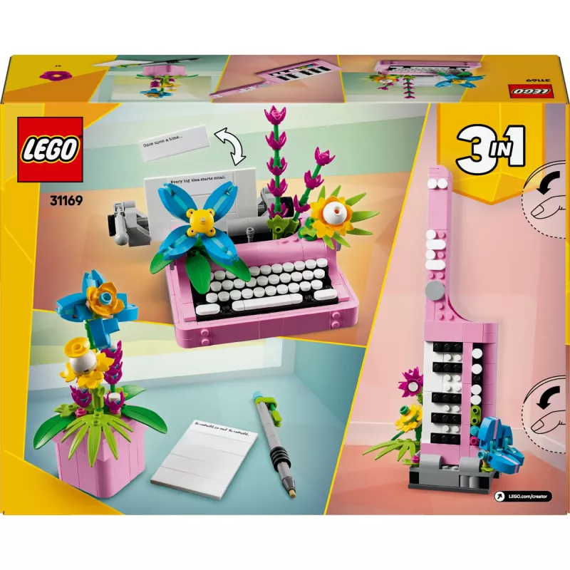 LEGO CREATOR 3 en 1 31169 Máquina de escribir de flores