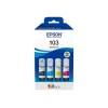 Set de cartuchos de tinta Epson EcoTank 103 — set original de 4 colores (negro, cian, magenta, amarillo), negro 4500 pág., color 7500 pág.