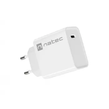 Cargador rápido USB-C para interiores NATEC RIBERA 12V 20W Quick Charge 3.0 blanco