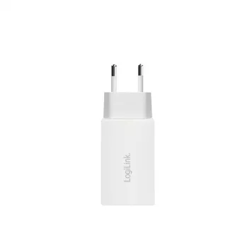 Adaptador de toma USB doble 65W, 2xUSB-C, blanco