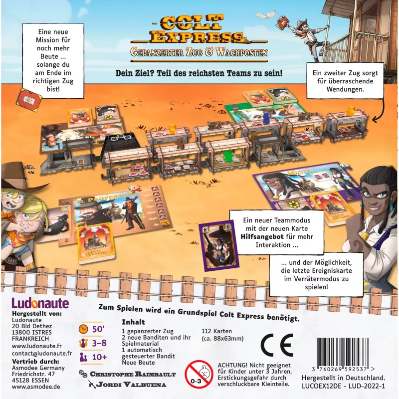 Colt Express - Gepanzerter Zug & Wachposten, expansión de juego de mesa
