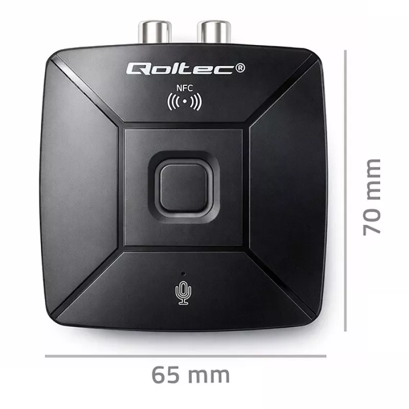 QOLTEC Wireless Audio HiFi emisor/receptor modelo 56981 — puente de audio Bluetooth/Line-In