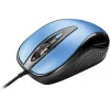 Ratón USB con cable, 4 botones, óptico, simétrico, azul