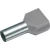 Cimco 187703 terminal tubular doble 0,75 mm² parcialmente aislado gris 100 uds. (187703)
