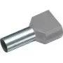 Cimco 187703 terminal tubular doble 0,75 mm² parcialmente aislado gris 100 uds. (187703)