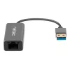 Natec Cricket NNC-1924 adaptador Ethernet de USB 3.0 Tipo A a RJ45, 1000 Mbit/s, cable de 15 cm, negro