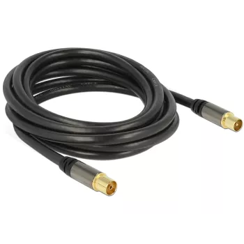 Cable coaxial DeLOCK 88924 IEC RG-6/U 3 m negro