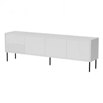 Mueble RTV ABI 4D 200x38x62 blanco mate