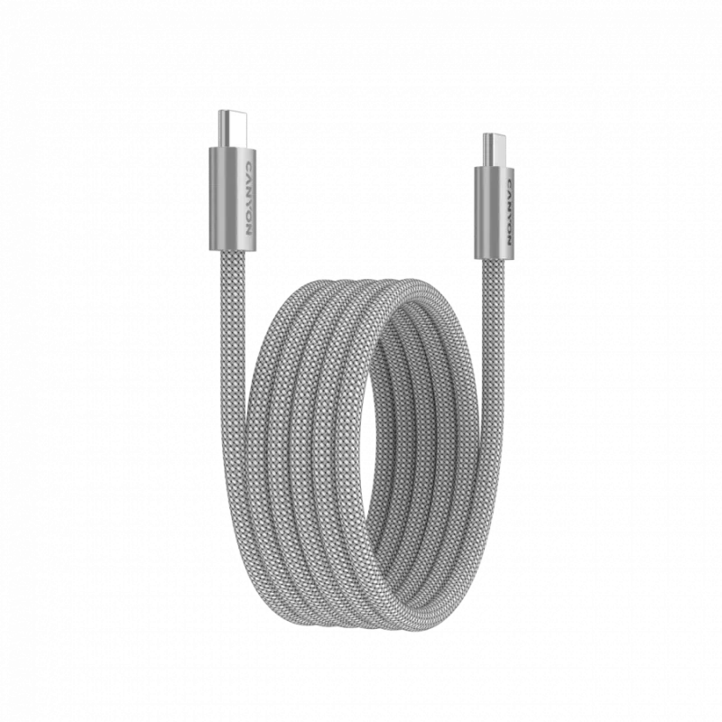 CANYON Cable OnWire 60MG C-C 60W magnético trenzado 1m gris claro