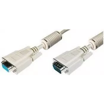 Cable de extensión para monitor LogiLink VGA, 15, hembra, carcasas moldeadas con filtro de ferrita (TCOCSVGAC5)