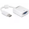 Adaptador de cable de vídeo DeLOCK 61766 0,125m VGA DisplayPort blanco