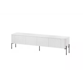 Mueble TV Cama Meble VERA 190x40x50 cm, blanco mate, tablero de partículas