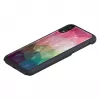 Funda para smartphone iKins para iPhone XR — diseño de flores acuáticas, negra