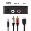 QOLTEC Wireless Audio HiFi emisor/receptor modelo 56981 — puente de audio Bluetooth/Line-In