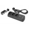Regleta de enchufes DIGITUS 3 tomas con 2×USB-A y 1×USB-C, 3 tomas AC tipo E/F, cable de 1,5 m, negra