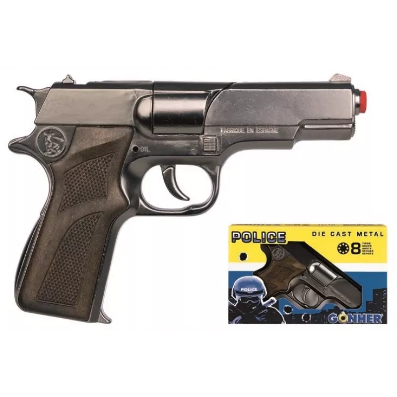 Pistola de policía de metal Pulio GONHER 125/0 155125/0 — pistola de juguete de metal, Modelo 125/0