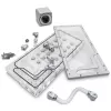 Distroplate ek water blocks EK-QuantumX Loophole D5 PWM plata — placa distribuidora para bomba D5, acabado plateado