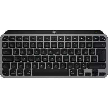 Logitech Master Series MX Keys Mini for Mac – Teclado – compacto – retroiluminado – inalámbrico – Bluetooth LE – AZERTY – Francés – Gris espacial (920-012646)