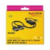 Cable serie DeLOCK 63950 USB 2.0 Type-A 2 x RS-232 DB9 negro 0,6 m