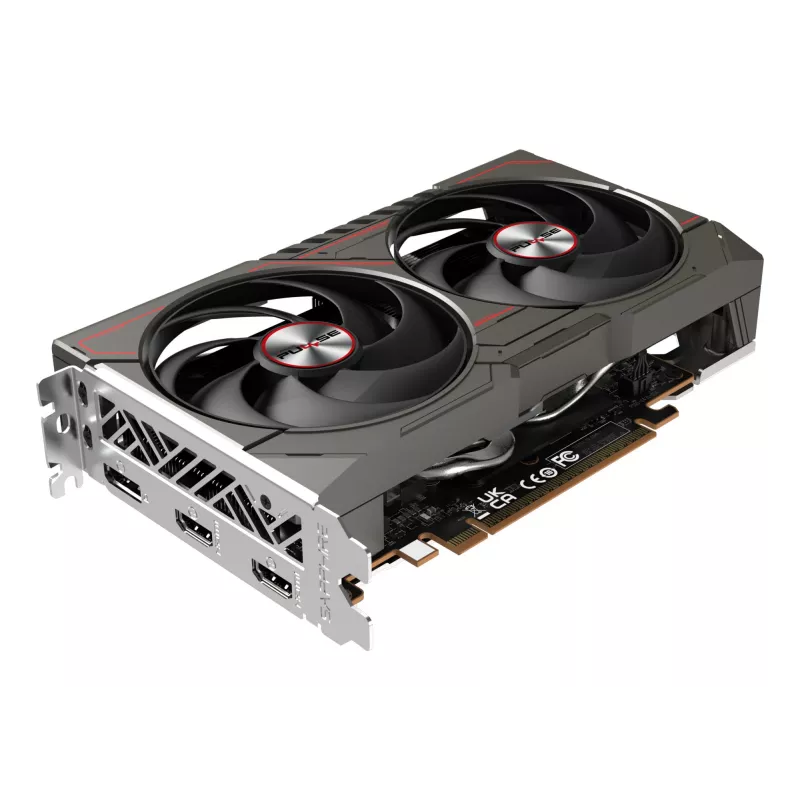 Tarjeta gráfica Sapphire Radeon RX 9060 XT – 8 GB GDDR6, 128 bits, PCIe x16 5.0, refrigeración de doble ventilador