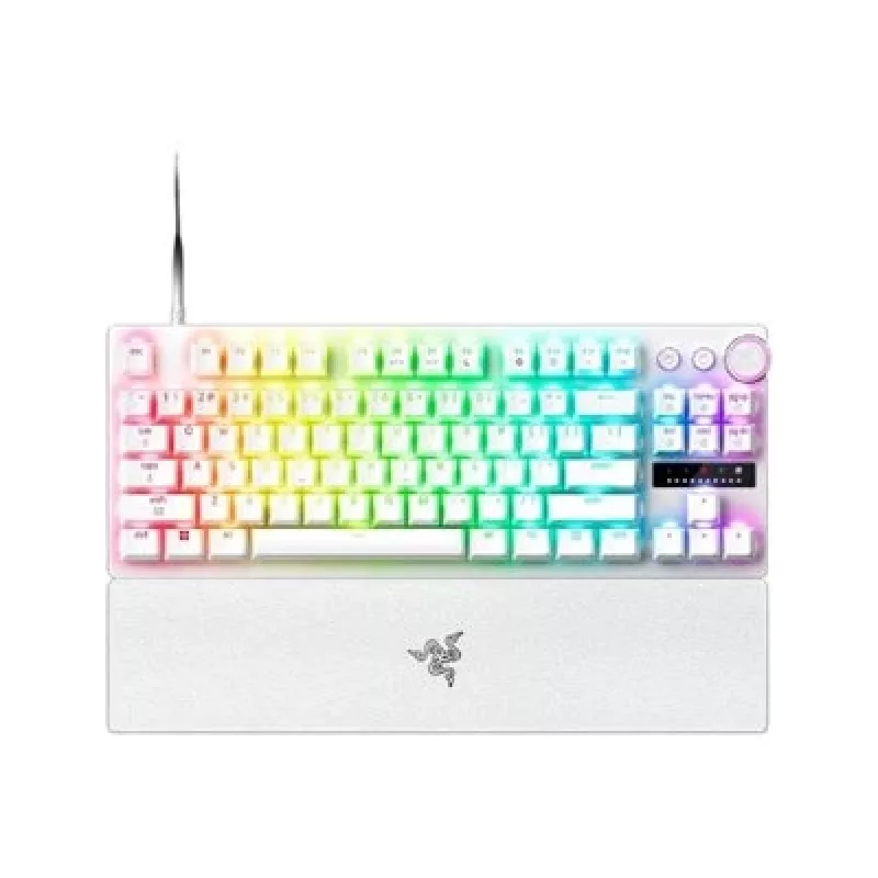 Razer Huntsman V3 Pro Tenkeyless 8KHz | Teclado gaming | Con cable | US | Blanco | Razer Analog Optical Switch Gen-2