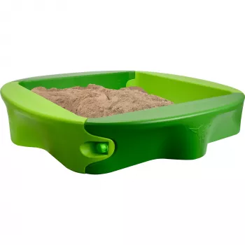 Arenero Simba-Dickie BIG 800056733, plástico, 1380×1380 mm, bancos integrados, verde
