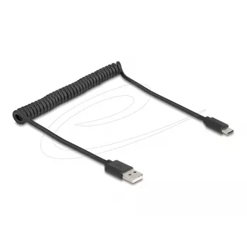 Cable USB DeLOCK USB 2.0 0,75 m USB A USB C Negro 90368