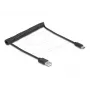 Cable USB DeLOCK USB 2.0 0,75 m USB A USB C Negro 90368