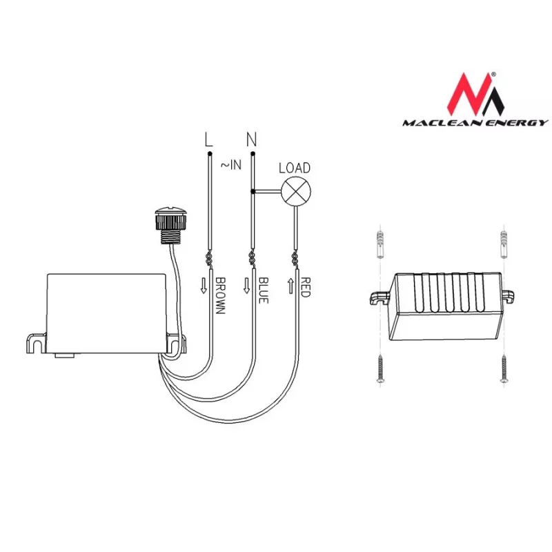 Maclean MCE34 sensor crepuscular exterior, 2000 W