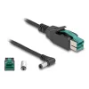 Cable PoweredUSB DeLOCK conector macho 12 V a conector macho DC 5,5 x 2,5 mm acodado 1 m