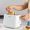 Tostadora Taurus TO800P 2 rebanadas 800 W blanca con control por botones y mando giratorio