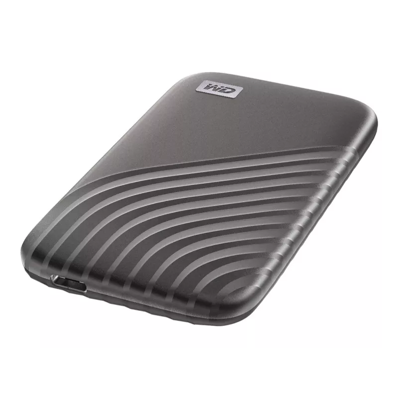 WD My Passport SSD WDBAGF0020BGY - SSD - cifrada - 2TB - externa (portátil) - USB 3.2 Gen 2 (conector USB-C) - AES de 256 bits - gris espacial (WDB