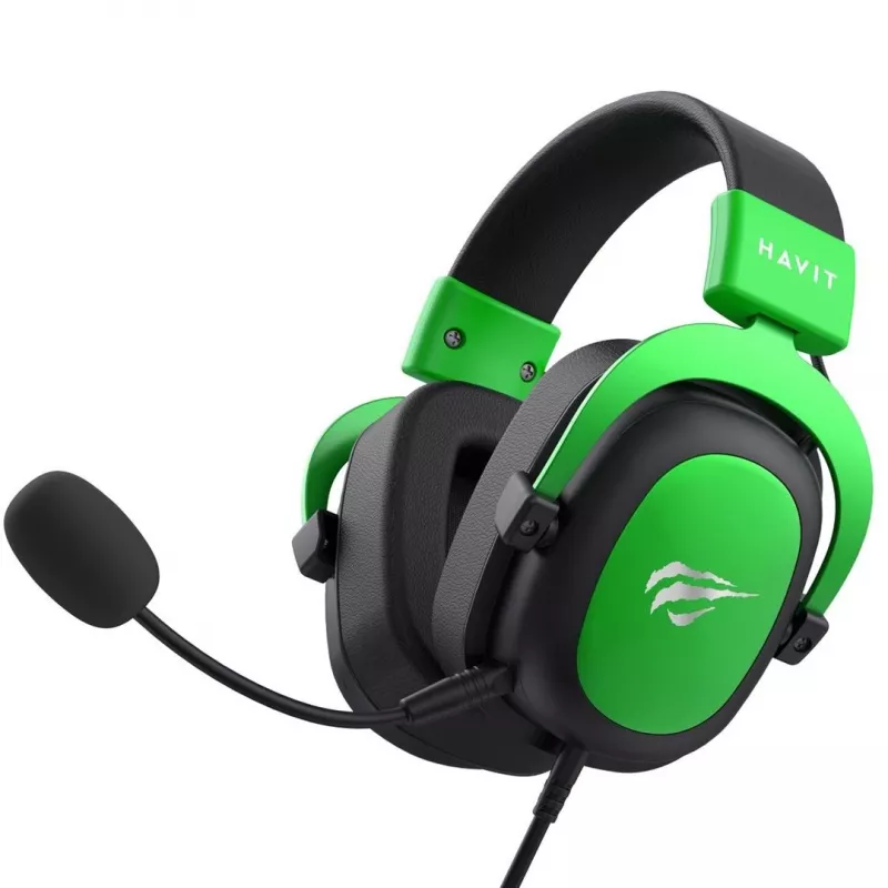 Auriculares con cable Havit H2002d con diadema gaming negros, verdes