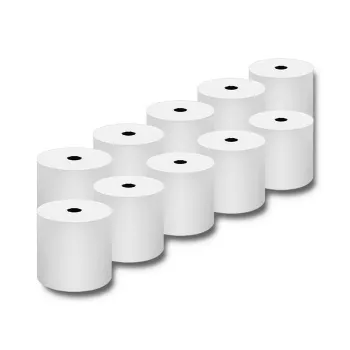 Rollo térmico Qoltec 51892 80 x 80 | 55 g/m² | 10 uds. | sin BPA