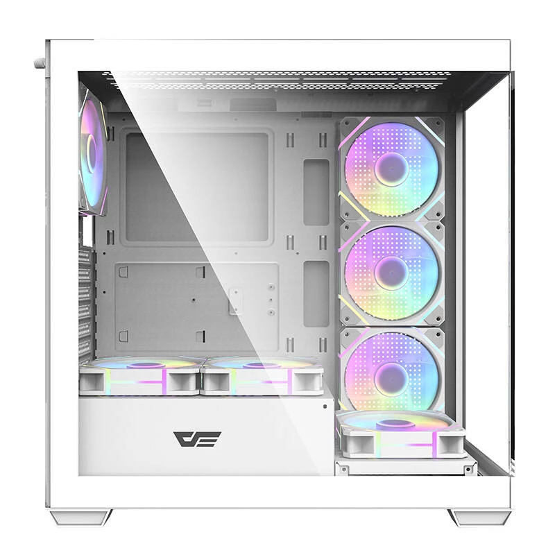 Caja de ordenador Darkflash DS900 (blanco) + 7 ventiladores ARGB