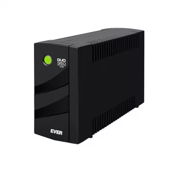 Sistema de alimentación ininterrumpida EVER DUO 350 AVR, SAI torre line-interactive, 0,35 kVA (245 W), 2 salidas C13, batería VRLA de 12 V 5 Ah