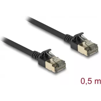 Cable de red DeLOCK RJ45 Cat.8.1 0,5 m negro