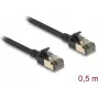 Cable de red DeLOCK RJ45 Cat.8.1 0,5 m negro