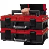 Einhell 4540019 E-Case S-F maletín de sistema con espuma reticulada, resistente a salpicaduras, polipropileno, carga de 25 kg, negro/rojo