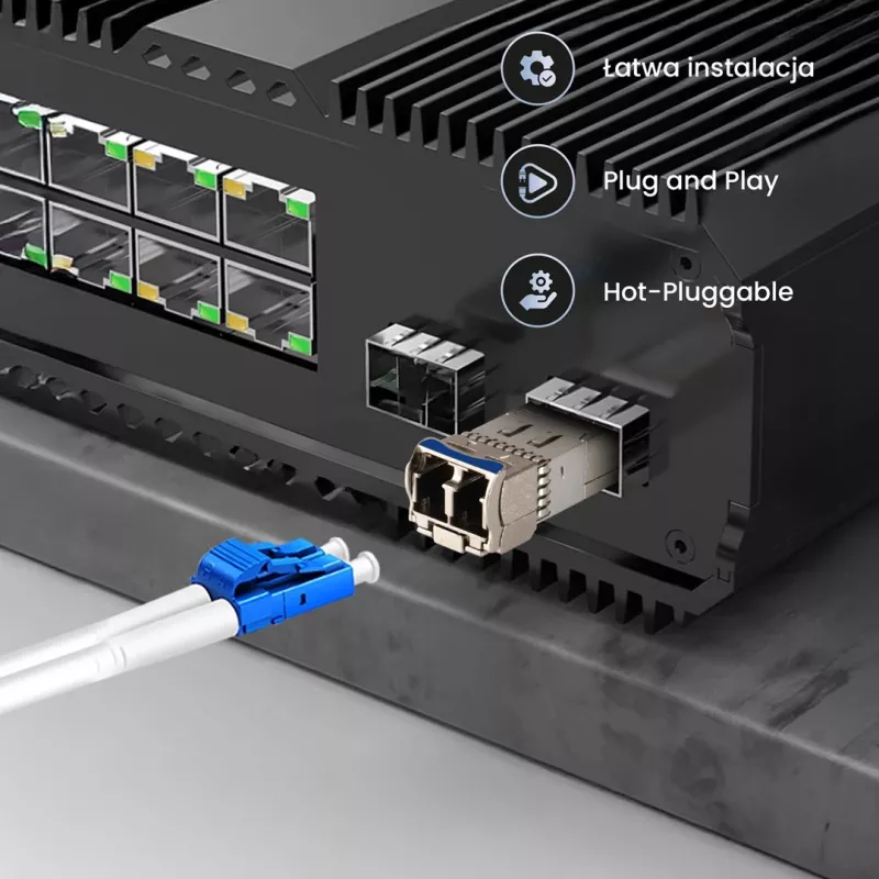 Extralink SFP28 25G pack de 2 | Módulo SFP28 | 25Gbit/s, LC/UPC dúplex, 1310nm, 10km, monomodo, DOM módulo transceptor de red