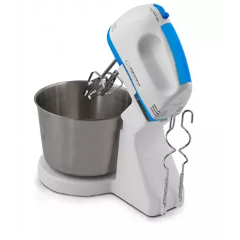 Batidora de vaso ESPERANZA EKM019WB — 150 W, vaso de 2,5 L, 7 velocidades, ganchos amasadores, batidor doble, blanca