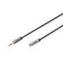 Cable de extensión de audio Digitus conector jack de 3,5 mm macho a conector jack de 3,5 mm hembra 1,8 m negro