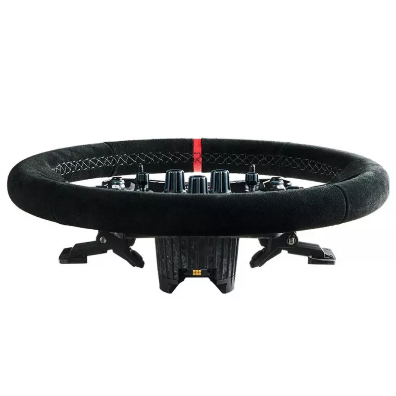 Asetek SimSports aro de volante, rebajado, 340 mm - negro, cuero aterciopelado