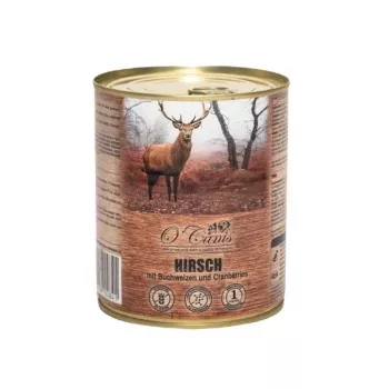 Comida húmeda para perros en lata O'CANIS - Ciervo con trigo sarraceno - 800 g