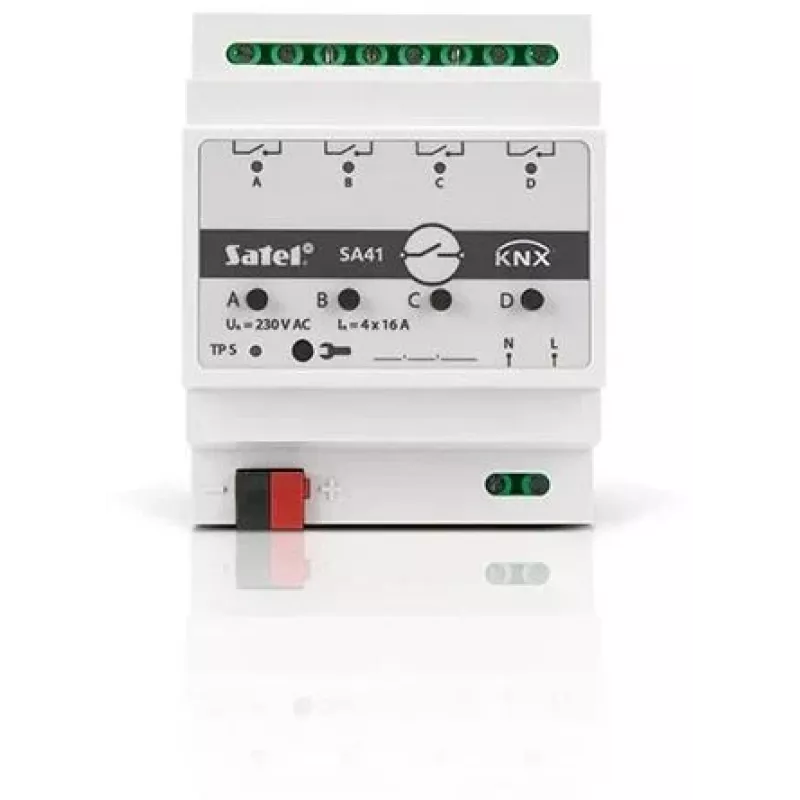 Actuador de conmutación KNX de 4 canales SATEL KNX-SA41